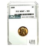 1939 Lincoln cent, PCI slab certified MS-67