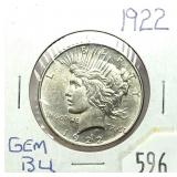 1922 Peace dollar