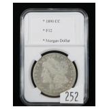 1890-CC Morgan dollar, F12