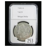 1891-O Morgan dollar, AU-55
