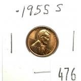 1955-S Lincoln cent