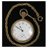 Elgin Model 5 17-jewel 18 size open face pocket