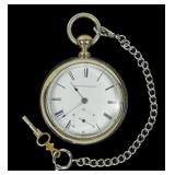 Elgin Model 1 7-jewel 18 size key wound open