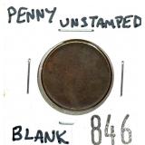 Blank penny planchett