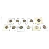 x11- War nickels, 35% silver, -x11 nickels, Sold