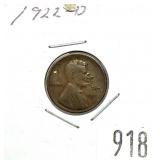 1922-D Lincoln cent