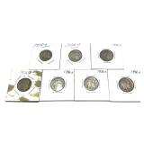x7- 1936-D & S Buffalo nickels, x7 nickels, Sold