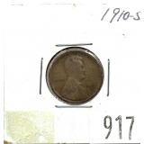 1910-S Lincoln cent