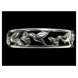Sterling silver hummingbird band ring, new, size 8
