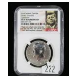 2018-S Kennedy silver half dollar, NGC slab
