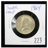 1964 Kennedy silver half dollar