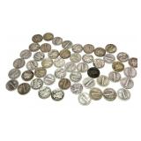 x50- Dimes, 90% silver, -x50 dimes, Sold by the