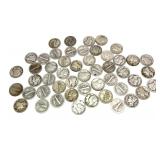 x50- Dimes, 90% silver, -x50 dimes, Sold by the