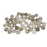 x50- Dimes, 90% silver, -x50 dimes, Sold by the