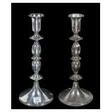 Pair of 9.25" sterling weighted candlesticks,