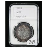 1889-O Morgan dollar, AU-55