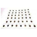 Lot of wheat cents, 43 pcs.