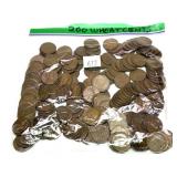 Lot of wheat cents, 200 pcs.