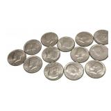 x13- Kennedy half dollars, non-silver, -x13 half