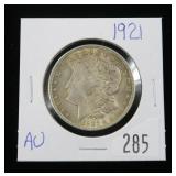 1921 Morgan dollar, AU