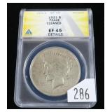 1921 Peace dollar, ANACS slab certified