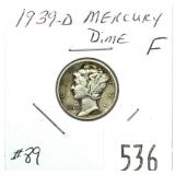 1939-D Mercury dime