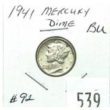 1941 Mercury dime