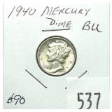 1940 Mercury dime