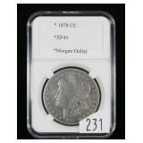 1878-CC Morgan dollar, XF-45