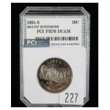 1991-S Mount Rushmore half dollar, PCI slab