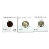 Lot of 1915 Buffalo nickels, 3 pcs.