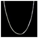 Sterling silver 18" box chain necklace, 2.0 grams