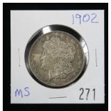 1902 Morgan dollar, MS