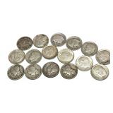 x16- Dimes, 90% silver, -x16 dimes, Sold by the