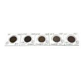Lot of Canadian large cents, 5 pcs.