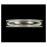 Sterling silver band ring with milgrain edge, new,