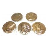 5- Presidential and Notable People table medals,