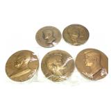 5- Presidential and Notable People table medals,