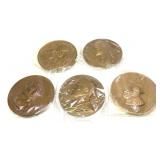 5- Presidential and Notable People table medals,