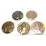 5- Presidential and Notable People table medals,