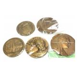 5- Presidential and Notable People table medals,