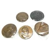 5- Presidential and Notable People table medals,