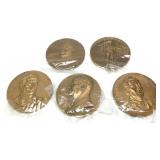 5- Presidential and Notable People table medals,