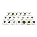 Lot of world coins, 20 pcs.