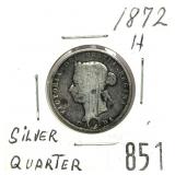 1872-H Canadian quarter