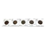 Lot of Canadian pennies, 5 pcs.