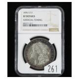 1896-S  Morgan dollar, NGC slab certified XF