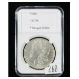 1896  Morgan dollar, AU-58