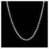 Sterling silver 20" bead chain necklace, new