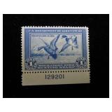 U.S. RW 1 MNH, gum skips in selvage, CV $775